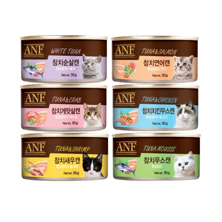 ANF 고양이캔 24개 1박스 콤보 간식캔 ANF 고양이캔 24개 1박스 콤보 간식캔