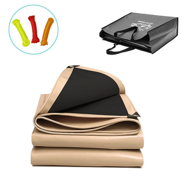 칼루스 다용도 방수포 베이지 4mx4m 타포린 그라운드시트 캠핑천막