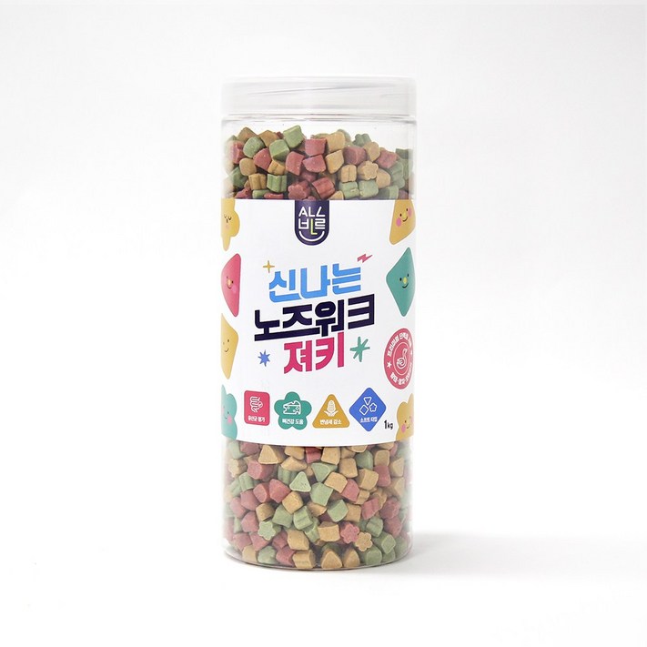 하우펫 올바른 노즈워크 져키간식 훈련용 유산균 대용량 강아지 큐브 트릿, 1kg, 1개, 혼합맛