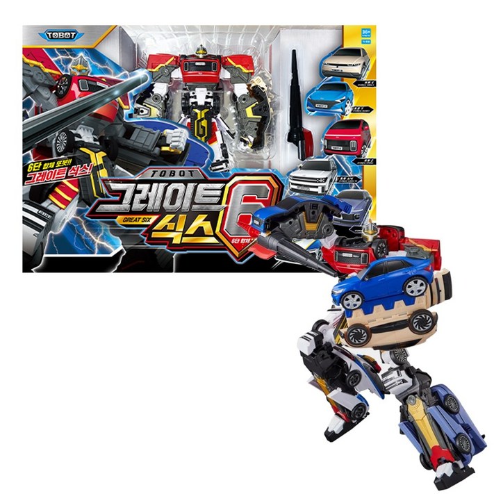 영실업 또봇 그레이트 식스 Y Z X 소닉 켄 C 6종 합체 변신로봇 장난감 세트