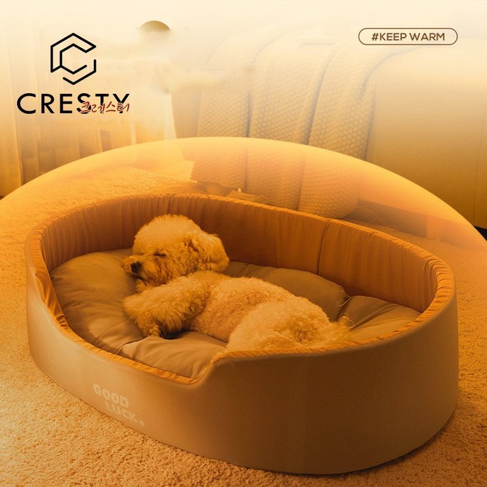 크레스티 사계절 미끄럼방지 애견 방석 소프트 소파형 강아지 침대