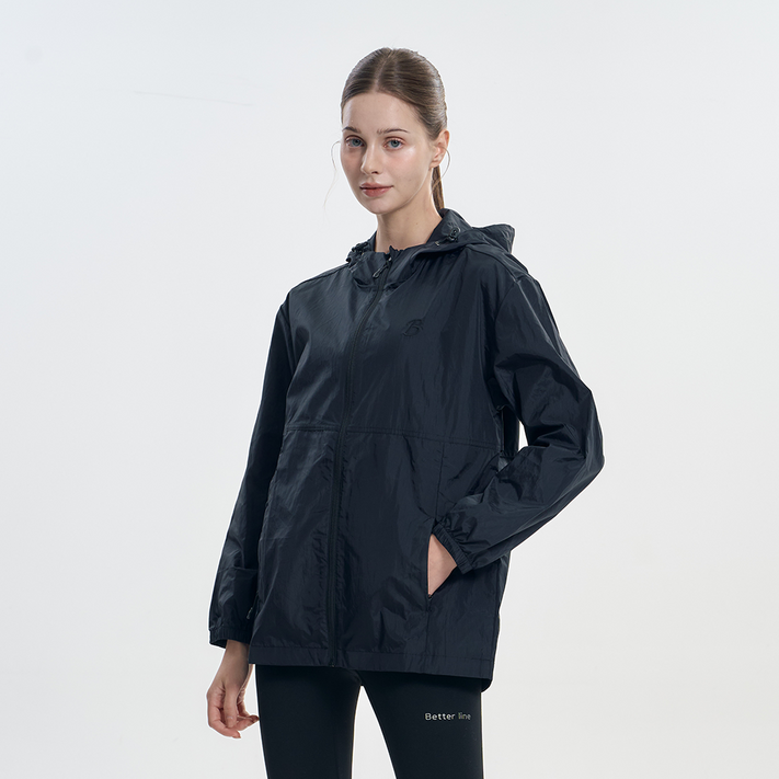 여성 바람막이 롱 자켓 윈드점퍼 바람막이 힙커버