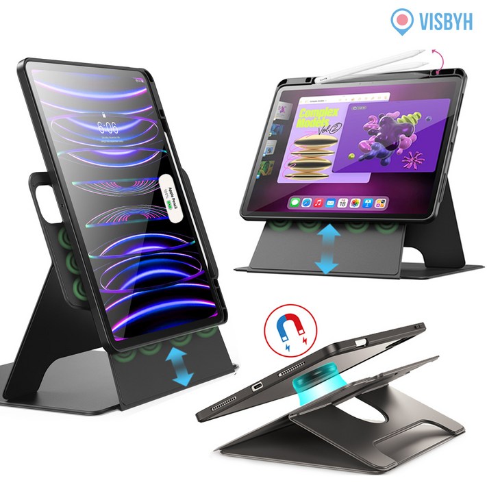 비스비 아이패드프로11 4세대 3세대 2세대 플렉스뷰 마그네틱 거치대케이스가로세로스탠딩