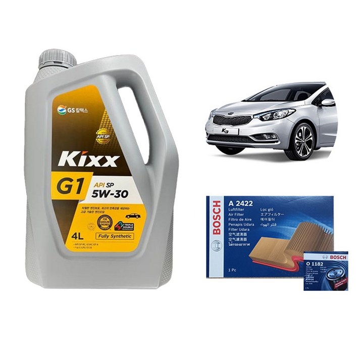 킥스 KIXX G1 5W30 K3 엔진오일에어크리너오일필터 세트