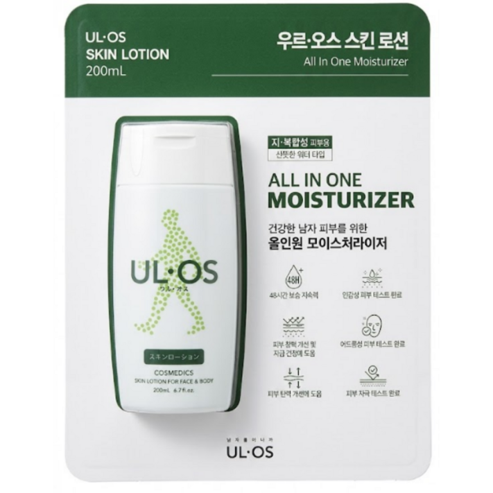우르오스 남성용 올인원 모이스처라이저 스킨로션 지복합성피부용, 200ml, 1개, 200ml, 1개
