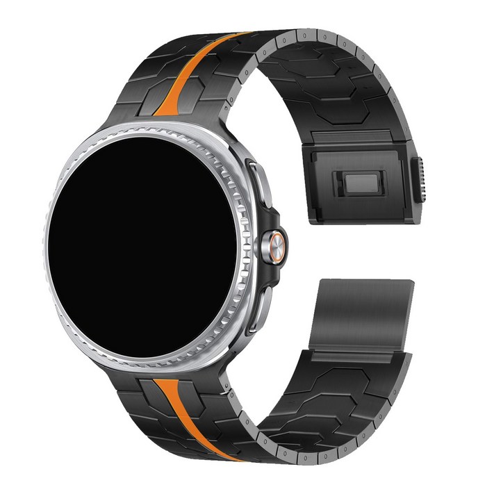 삼성 갤럭시워치8워치8 클래식 호환 티타늄 메탈 스트랩 404446mm, 블랙 티타늄