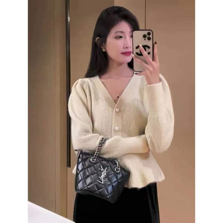 엘디르 여성 브이넥 페플럼 블라우스 자켓