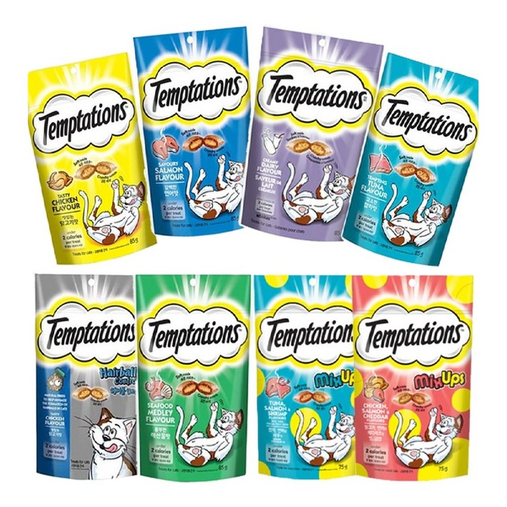 고양이 템테이션 간식 8가지맛 세트