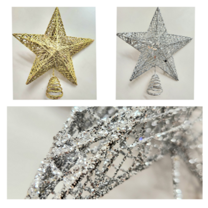 크리스마스 트리별 고급 꼭대기별 별장식 장식 오너먼트 15cm 20cm 25cm