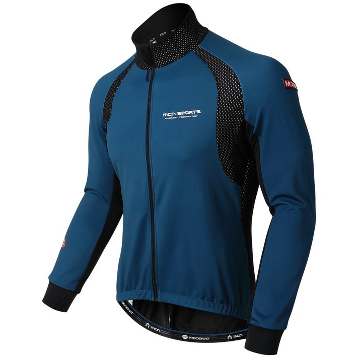 MCN 로얄 블루 기모 방풍발수 윈터 자켓 자전거 의류 기능성 사이클 상의 방한 항균속건 고기능성 세미루즈핏