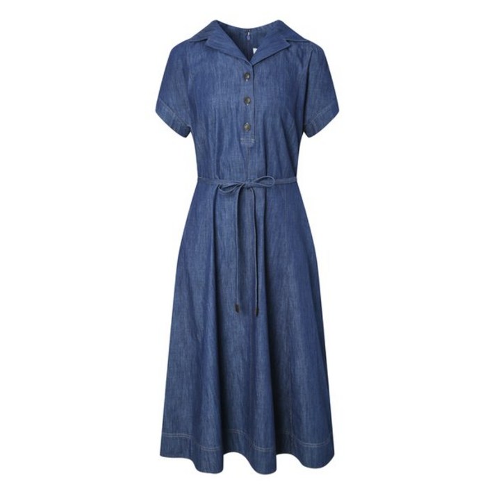 백화점정품 헤지스레이디스 원피스 데님 네이비 HSDR5BS20N2