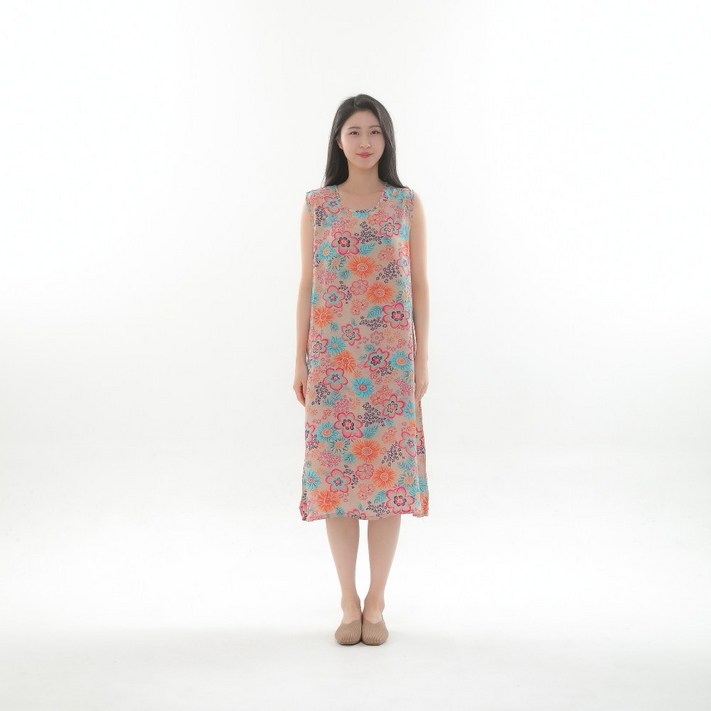 인견총각 국산 풍기인견 여성 시원한 민소매 원피스 1p