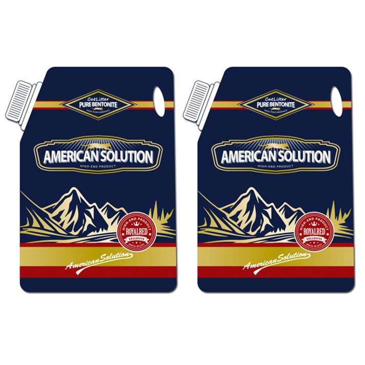 아메리칸솔루션 벤토나이트 고양이 모래, 9.07kg, 2개, 로얄레드