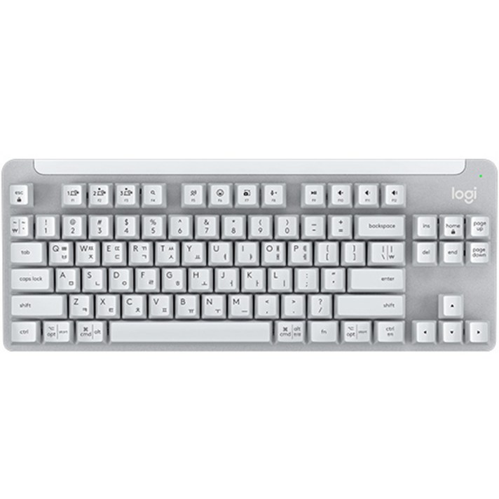 로지텍 SIGNATURE K855 무선 기계식 TKL 텐키리스 키보드, 오프화이트, 920011077, 적축