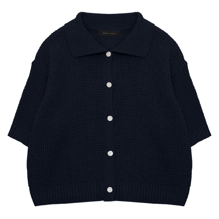 부루앤쥬디 여성용 카라 펀칭 반팔 가디건 ORECD501A