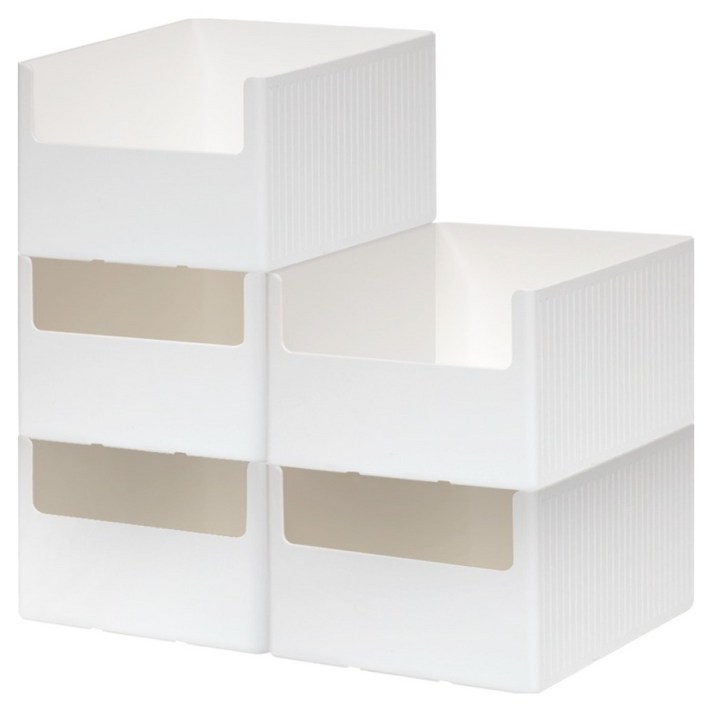 데일리블룸 주방 팬트리 수납함, 화이트, 5개