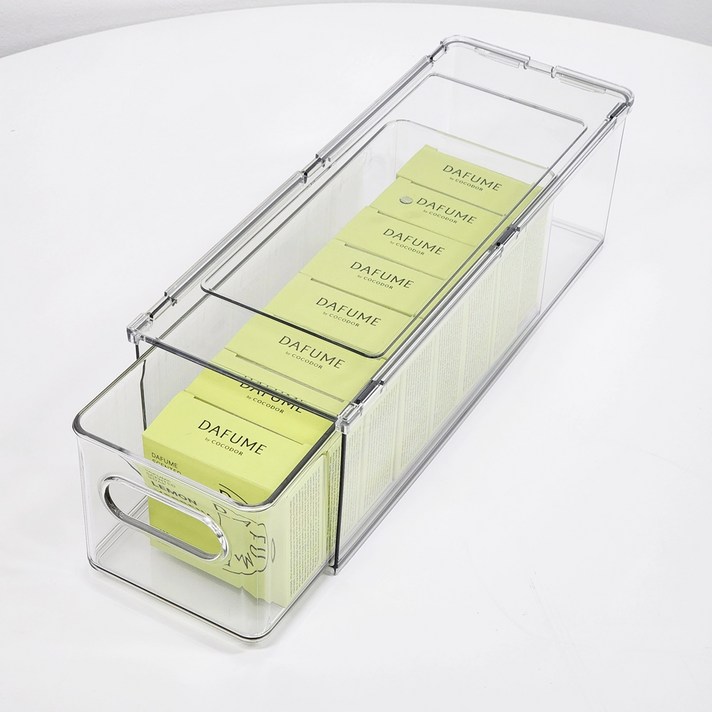 주앤지 슬라이딩 투명 팬트리 서랍 정리함 3L