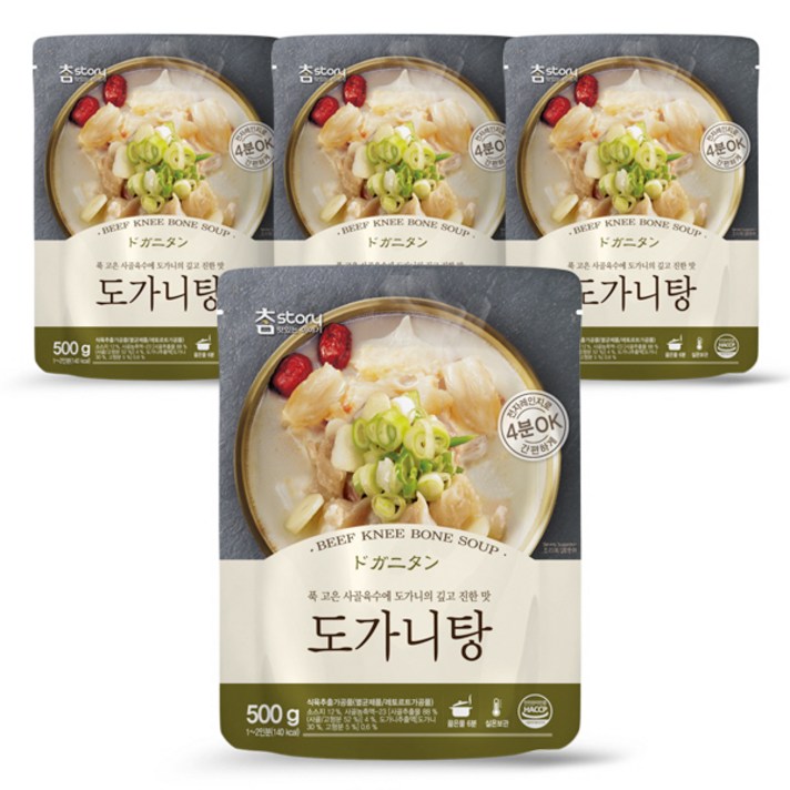 참스토리 도가니탕, 500g, 4개 참스토리 도가니탕, 500g, 4개