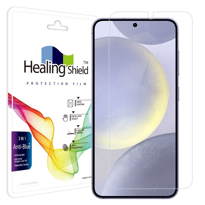 힐링쉴드 블루라이트차단 휴대폰 액정보호필름, 투명, 1개