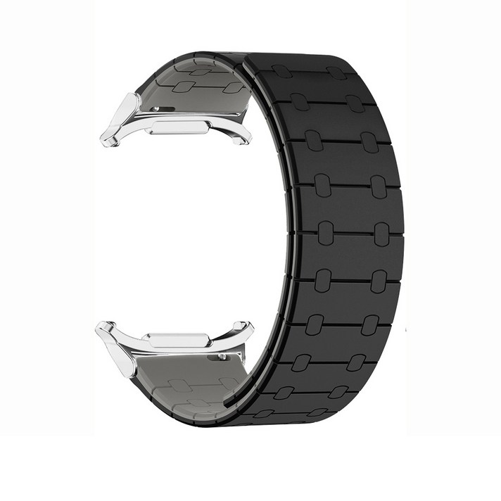 투톤 강력한 마그네틱 갤럭시워치 울트라 47mm 실리콘 스트랩 자석 밴드, 블랙그레이, 1개