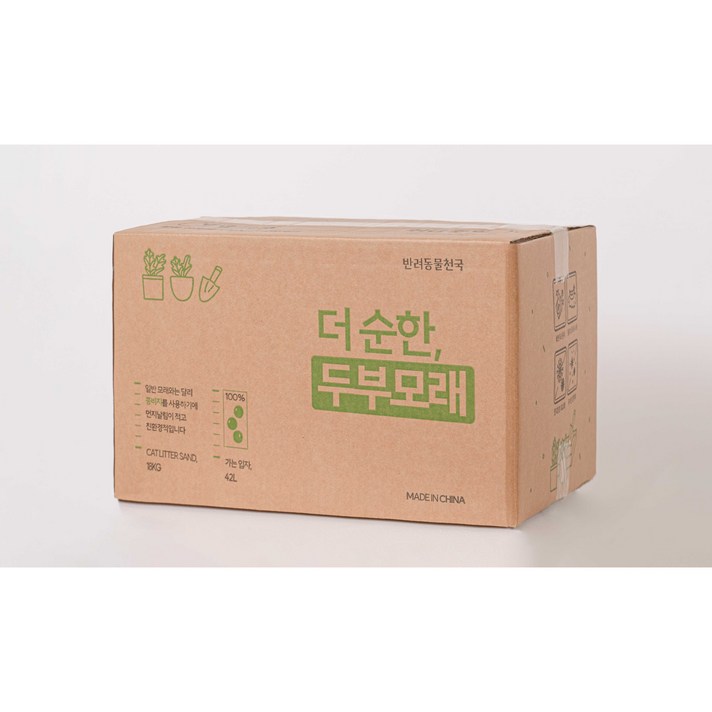 더 순한 고양이 두부모래 21L 9kg  42L 18kg 벌크형 2mm 가는입자, 42L, 2개, 녹차