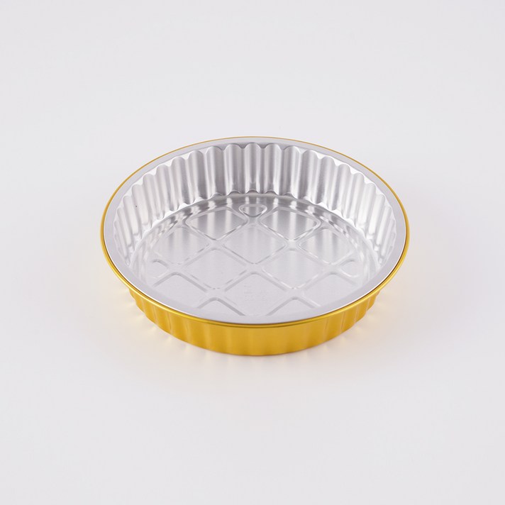 BR 원형 알루미늄 용기Y180 PP 뚜껑 G700700ml골드 500개, 500개