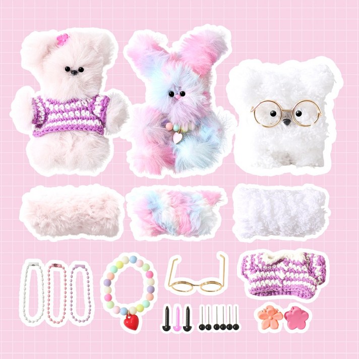 모두스마일 모루인형 만들기 풀쿠성 프리미엄 키트 세트, 1개, 모루인형 만들기 4번 세트