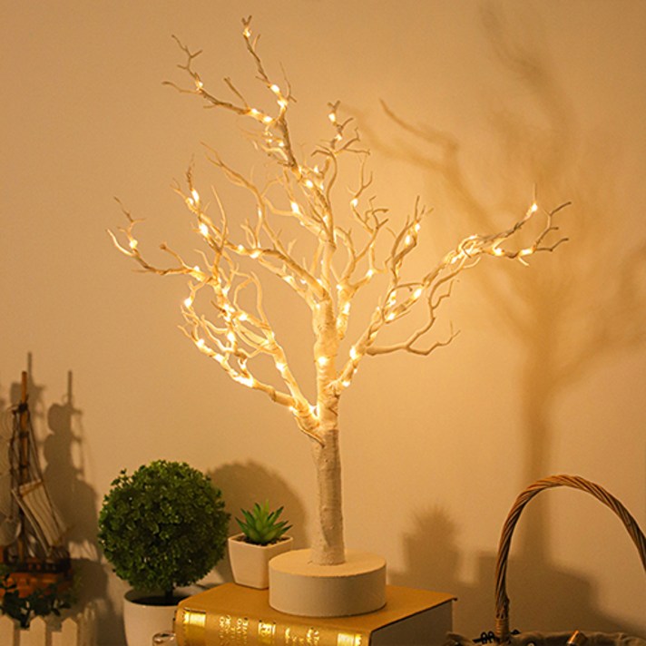소소 LED 미니 눈 나무 조명 스노우 트리, 01.화이트