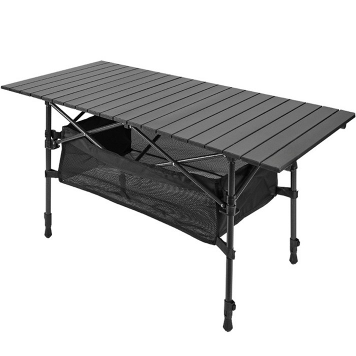 Montheria 높이조절 캠핑 롤 테이블 접이식 캠핑 롤 테이블  보관용 팩 A606007