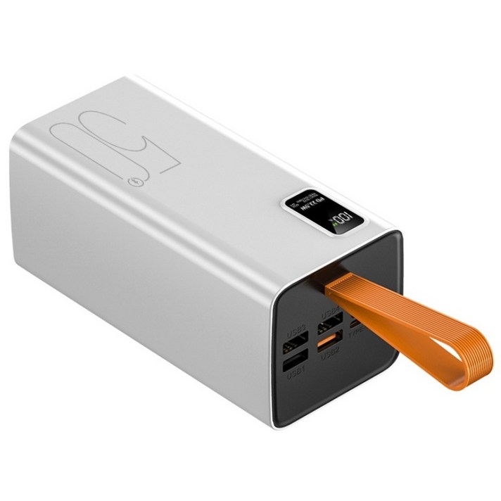 멀티단자 대용량 보조배터리 50000mAh 고속충전 PD 22.5W, 화이트