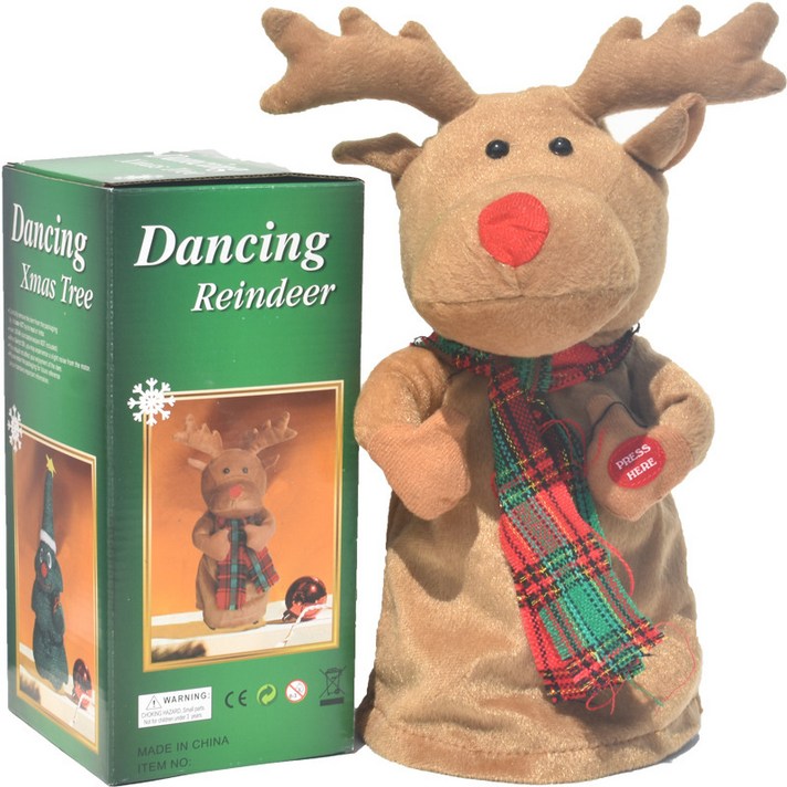 잇템멜로디 춤추는 루돌프 성탄절 춤신춤왕 이벤트 댄싱 성탄절 선물 이벤트 인테리어 장식 소품 깜짝 선물 - 쇼핑앤샵