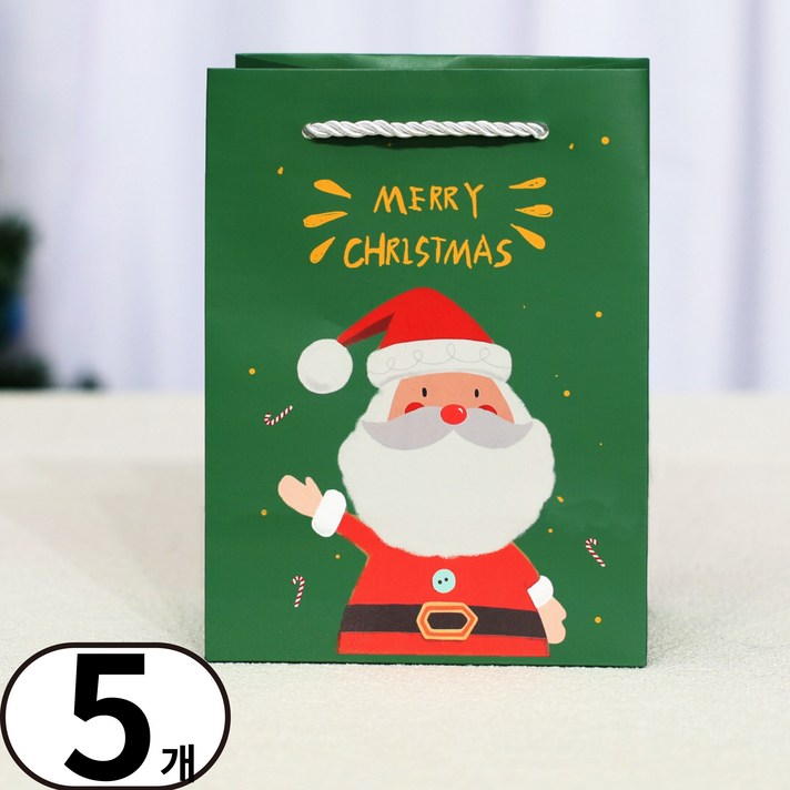 크리스마스 쇼핑백 포장 SML 고급 선물 종이 답례품 산타 산타클로스 트리