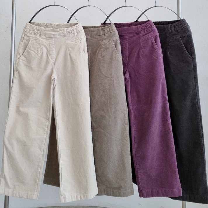 예담 따뜻한 겨울 골덴 기모 스판 와이드 통바지