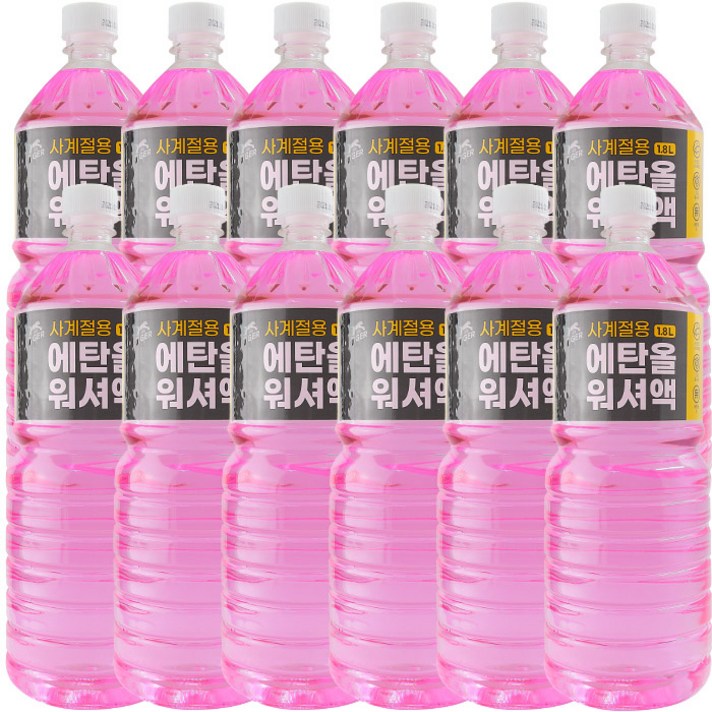 타이거 사계절 에탄올 워셔액 1.8L, 1.8L, 12개