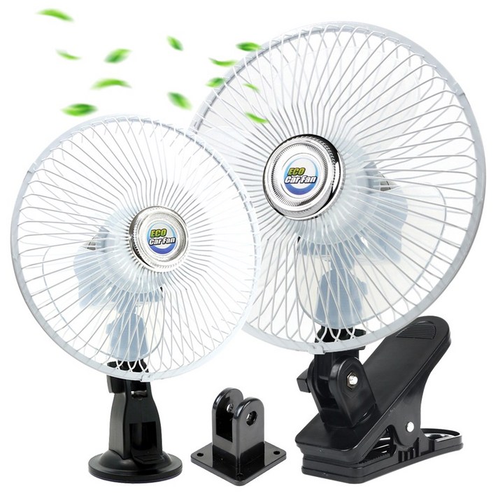 ECO 차량용 선풍기거치대 3종 집게 흡착 피스 호환 자동차 화물차 선풍기, 8인치24V 집게흡착피스형