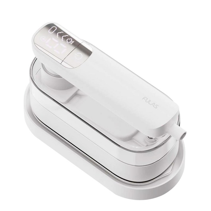 26년 신제품  백화점 입점풀라스 2in1 접이식 휴대용 핸디형 스팀다리미 1위 여행용 미니 가정용 터보 핸드 핸디 스팀 다리미 초경량 의류 clothes steam iron, 화이트, FLIR2000