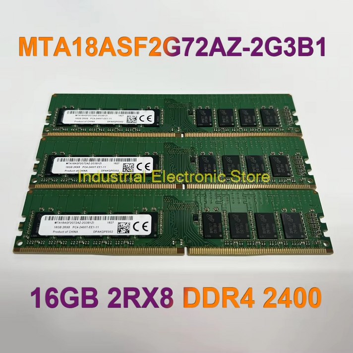 PC42400TEE1 서버 메모리 MTA18ASF2G72AZ2G3B1 MT RAM 16GB 2RX8 DDR4 2400 1 개