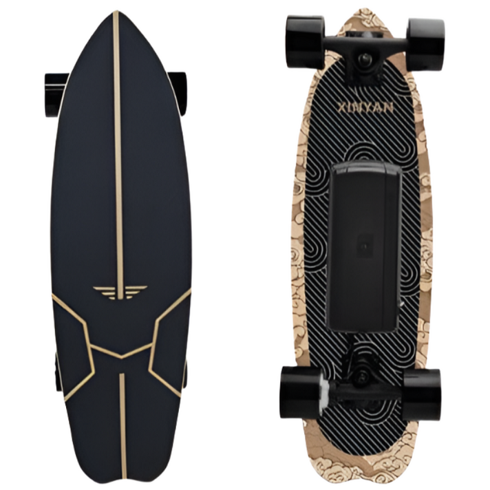잇림보두 프리미엄 단풍나무 보드 전동 스케이트 보드 전동 보드 스마트 원격 제어 미니 크루져 전기 스케이트 모터 성인, 1개