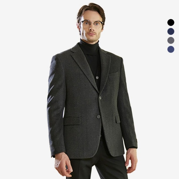 워모 남성 울캐시미어 블렌딩 퀼팅 자켓