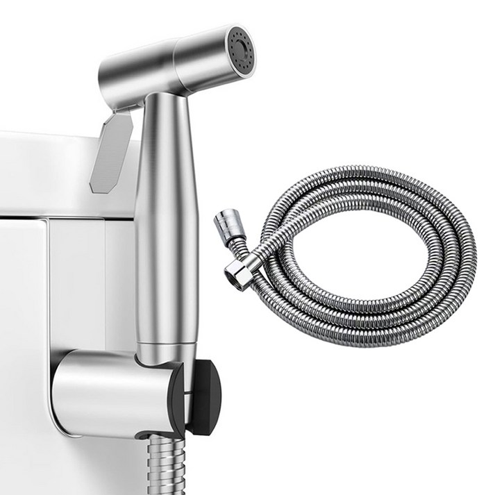 무식이네 청소싹 304 스테인레스 욕실 스프레이건  호스 1.5m  거치대 세트