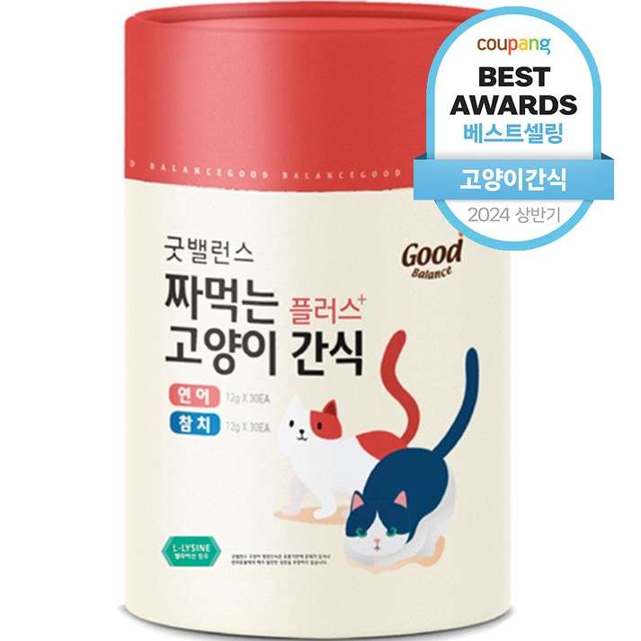 굿밸런스 고양이 짜먹는 간식 플러스 60p, 혼합맛참치연어, 720g, 1개