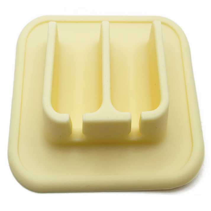 디엔오 실리콘 무타공 벽면 부착 칫솔 걸이, 베이지, 1개