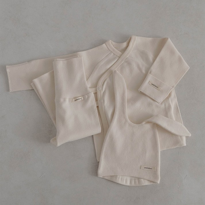 피카부 레귤러핏 콜린 도톰 배냇저고리 세트