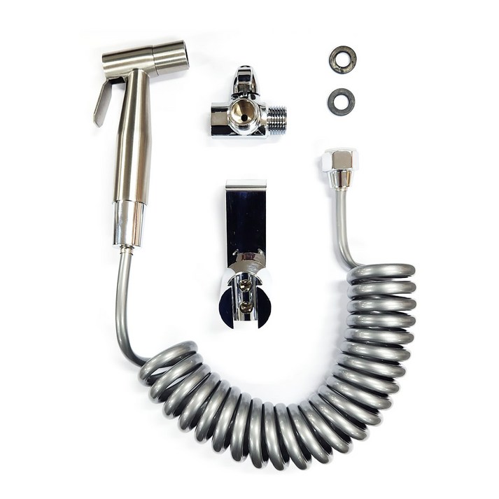 필터클래스 욕실 청소건  스프링 호스  T밸브  변기걸이 세트