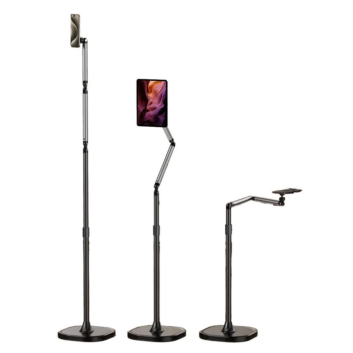 MONSTER LIGHT 맥플로어 맥세이프 누워서 보는 핸드폰 태블릿 거치대 스탠드 자바라 맥스탠드 침대용 바닥용, 1개