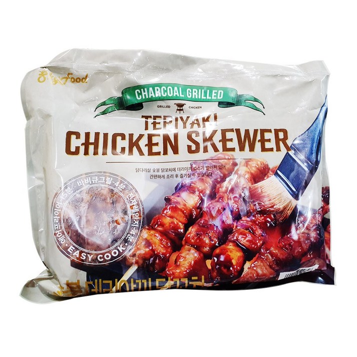 트레이더스 숯불 데리야끼 닭꼬치 1.2kg  드라이아이스 포장 캠핑 냉동 닭고기 이마트