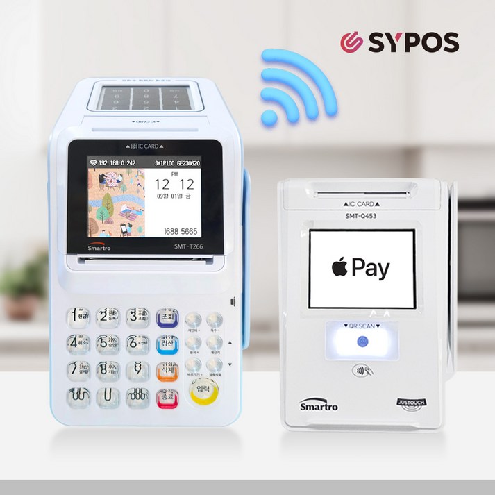 상윤포스 카드단말기 와이파이 핫스팟 연결 지원 월사용료X 약정기간X 애플페이 결제패드 상윤네트웍스, 1세트, 서명패드 일체형