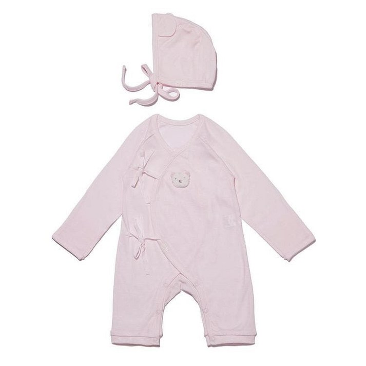 밍크뮤 하티배내우주복SET 배내우주복 모자 세트 신생아 배냇저고리 선물