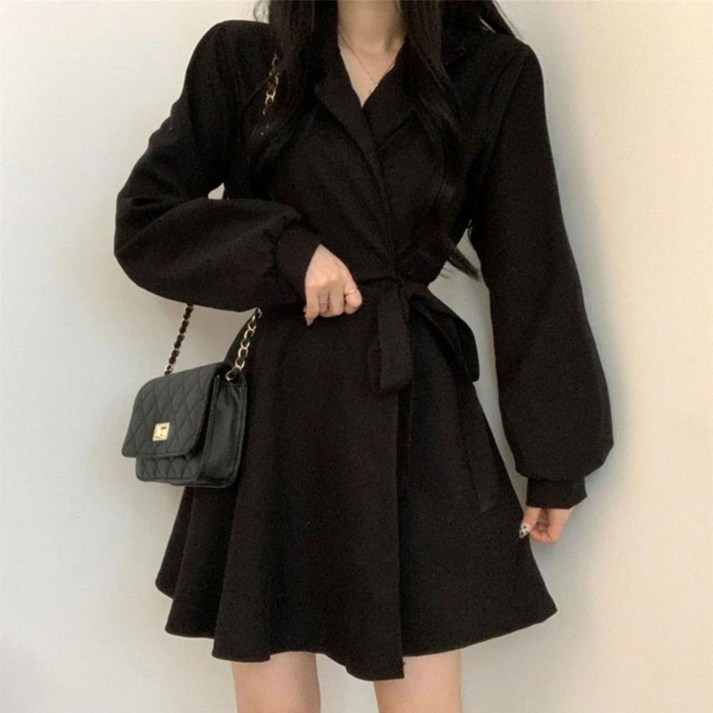 아르무아 미아 여성 빅사이즈 가을 하객 정장 벨트 미니 플레어 원피스 아르무아 미아 여성 빅사이즈 가을 하객 정장 벨트 미니 플레어 원피스