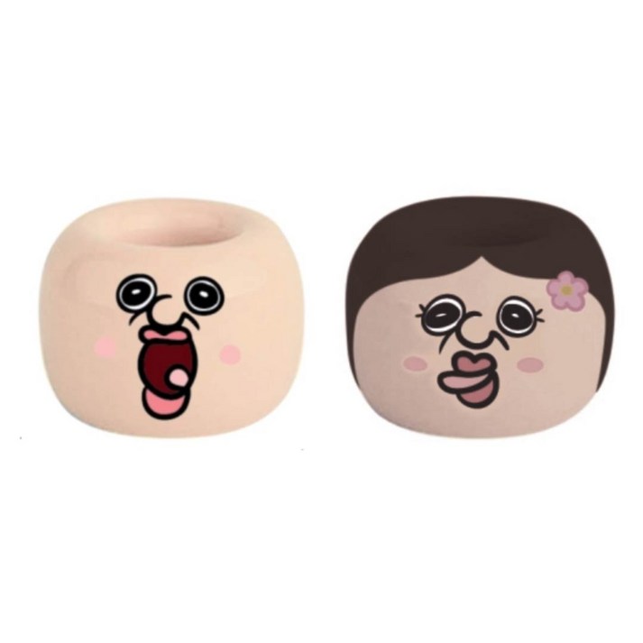 치공 세라믹 빵빵이 옥지 칫솔꽂이 2P세트, 1개